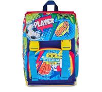 Mitama Zaino Scuola Elementare Estensibile 4Zip PopSport, Adattabile e Regolabile, Bambini e Bambine, Tasca Porta Borraccia, Schienale Imbottito, blu