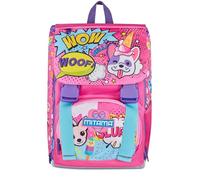 Mitama Zaino Scuola Elementare Estensibile 4Zip PuppySlurp, Adattabile e Regolabile, Bambini e Bambine, Tasca Porta Borraccia, Schienale Imbottito, fuchsia