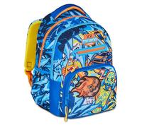 Mitama Zaino Scuola Elementare New Plus Funny Sport, Extra Capienza, Bambini e Bambine, Tasca Porta Borraccia, Schienale Imbottito, azzurro