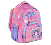 Mitama Zaino Scuola Elementare New Plus UniDream, Extra Capienza, Bambini e Bambine, Tasca Porta Borraccia, Schienale Imbottito, fuchsia