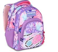 Mitama Zaino Scuola LOVE&SHINE, New Plus, Triplo Scomparto, Tasche Porta Borraccia, Spallacci Ergonomici, Scuola Elementare Bambina, Media