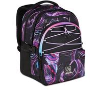 Mitama Zaino Scuola Medie, Superiori #BDBF VioletSpirit, Triplo Scomparto Extra Capienza, Ragazzi e Ragazze, Tasca Porta Borraccia e Porta PC, Schienale Imbottito, blu