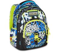 Mitama Zaino Scuola SCHOOL SKATE, New Plus, Triplo Scomparto, Tasche Porta Borraccia, Spallacci Ergonomici, Scuola Elementare Bambino, Media