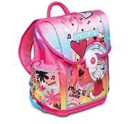 Mitama Zaino Scuola - UPSIDE MUSIC LOVER, Rosa - Zaino Doppio Scomparto Impermeabile - Tasche Porta Borraccia - Multi Tasche Interne - Spallacci Ergonomici - Zaino Scuola Elementare Bambina