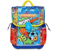 Mitama Zaino Scuola - UPSIDE STREET GAME, Multicolore - Zaino Doppio Scomparto Impermeabile - Tasche Porta Borraccia - Multi Tasche Interne - Spallacci Ergonomici - Zaino Scuola Elementare Bambino