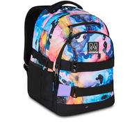 Mitama Zaino Scuola WATER COLOR, #BDBF, Triplo Scomparto, Tasche Porta Borraccia, Spallacci Ergonomici, Scuola Elementare Bambina, Media
