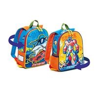 Mitama - Zaino Spinny ROBOT/SHARK, Doppia grafica, Double face, Impermeabile, Per Asilo e Tempo Libero, 8,2 L