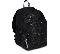 Mitama Zaino Triplo Scomparto Black Cracks con Tasca porta PC, Nero, Scuola Elementare e Tempo Libero, Bambina Ragazza