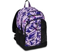 Mitama Zaino Triplo Scomparto Full Flower con Tasca porta PC, Nero e Rosa, Scuola Elementare e Tempo Libero, Bambina Ragazza