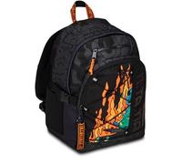 Mitama Zaino Triplo Scomparto Hellblack con Tasca porta PC, Nero e Arancione, Scuola Elementare e Tempo Libero, Bambino Ragazzo