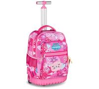 Mitama Zaino Trolley Run Maxi CuddyKitten, Spallacci a scomparsa, Bambini e Bambine, Tasca Porta Borraccia, Doppio uso, rosa