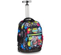 Mitama Zaino Trolley Run Maxi SmartPlay, Spallacci a scomparsa, Bambini e Bambine, Tasca Porta Borraccia, Doppio uso, nero