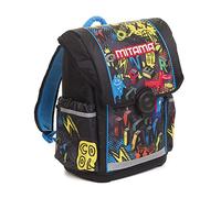 Mitama - Zaino Upside Boy MONSTER, Scuola Elementare, Ergonomico, Super Organizzato, Impermeabile, Schienale Imbottito, 24 litri