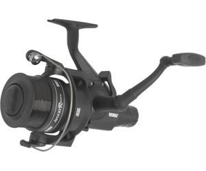 Mitchell Avocet Black Edition Mulinello per carpa e pesce gatto - Manico pieghevole One Touch - Pomello in legno - Fornito con lenza da pesca