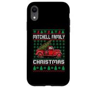 Mitchell Family Ugly Christmas Sweater Red Truck Funny Xmas Custodia per iPhone XR