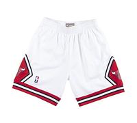 Mitchell & Ness 2.0-Chi. Bulls Pantaloncini, Bianco, L Uomo