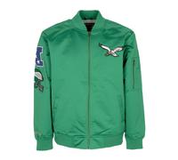 Mitchell & Ness - Bomber Leggero Satin Philadelphia Eagles - -Jackets -Uomo -Verde -L