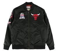Mitchell & Ness Bomber M&N Satin - FLIGHT Chicago Bulls nero