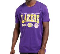 Mitchell & Ness Champ Stack Maglietta a Maniche Corte (NBA/Hardwood Classics), Viola - Los Angeles Lakers, S