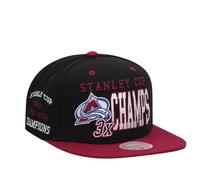 Mitchell & Ness Colorado Avalanche Stanley Cup Throwback Two Tone Edition Snapback Cap, Nero , Taglia unica