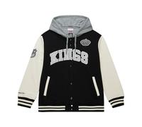 Mitchell & Ness Courtside Fleece NHL Vintage College giacca con cappuccio, maniche a contrasto, chiusura a pressione, uomo, donna, bambini, unisex, primavera, estate, autunno, inverno, Los Angeles