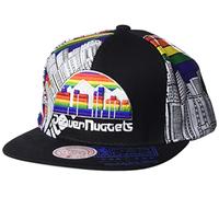Mitchell & Ness Denver Nuggets - Maglietta Remix Orginal Fit Snapback NBA, colore: Nero