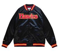 Mitchell & Ness Falchi di Atlanta Black Leggera Raso Giacca College