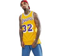 Mitchell & Ness Los Angeles Lakers Magic Johnson 1984 Maglia Swingman, Oro Chiaro., S