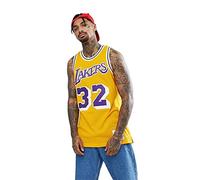 Mitchell & Ness Los Angeles Lakers Magic Johnson 1984 Maglia Swingman, Oro Chiaro., S