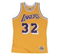 Mitchell & Ness Magic Johnson - Maglia Swingman dei Los Angeles Lakers 1984-85, taglia XXL, colore: oro, Oro, XXL