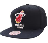Mitchell & Ness Miami Heat HW051 Wool Solid Black Snapback Cap Berretto Baseball