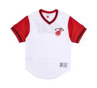 Mitchell & Ness - Miami Heat NBA Mesh V-Neck Jersey - - Tops - Uomo - Bianco - S