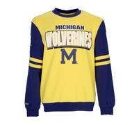 Mitchell & Ness - Michigan Wolverines Crewneck Sweatshirt - - Sweatshirts & Hoodies - Uomo - Multicolore - M