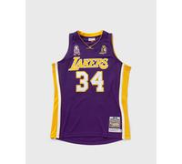 Mitchell & Ness NBA AUTHENTIC FINALS JERSEY LOS ANGELES LAKERS 2001-02 SHAQUILLE O'NEAL #34 men Jerseys purple in taglia:M
