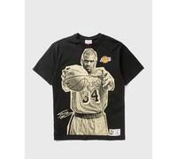 Mitchell & Ness NBA BLOCKBUSTER SS PLAYER TEE VINTAGE LOGO LOS ANGELES LAKERS SHAQUILLE O'NEAL men Shortsleeves black in taglia:S