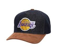 Mitchell & Ness NBA Cord D-Stressed Snapback Cap Los Angeles Lakers Denim/Brown