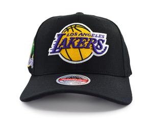 Mitchell & Ness NBA Custom Patch Classic Red Snapback Cap Los Angeles Lakers Black, Nero , Taglia unica