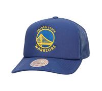 Mitchell & Ness NBA Evergreen Trucker Snapback Cap Golden State Warriors, Blu, Taglia unica