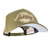 Mitchell & Ness NBA Fashion Basic Pro Snapback Basecap, Oliva, Bianco, regolabile, Uomo, Donna, Bambini, Unisex, Primavera, Estate, Autunno, Inverno, Oliva, Los Angeles Lakers, Taglia unica