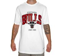 Mitchell & Ness NBA Hardwood Classics Team Arch T-Shirt - Chicago Bulls, Bianco, S