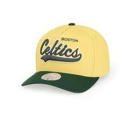 Mitchell & Ness NBA Harvest Gold Pro Crown Snapback Cappellino da basamento, Giallo/Verde, Taglia unica, regolabile, Uomo, Donna, Bambini, Unisex, Primavera, Estate, Autunno, Inverno, Boston Celtics