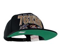 Mitchell & Ness NBA/HWC Champ Stack Cappellino Snapback da Baseball - Philadelphia 76ERS, Nero, 100% Poliestere, Regolabile, Uomo, Donna, Bambino, Unisex, Primavera, Estate, Autunno, Inverno