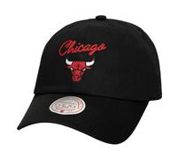Mitchell & Ness NBA Lay Low Strapback Cap Chicago Bulls Black, Nero , Taglia unica