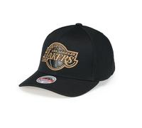 Mitchell & Ness NBA Leather Logo Classic Red Snapback Cap - 100% poliestere, regolabile, uomini, donne, bambini, unisex, primavera, estate, autunno, inverno, Los Angeles Lakers - Nero/Oro, Taglia