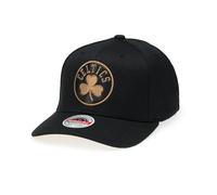 Mitchell & Ness NBA Leather Logo Classic Red Snapback Cap - 100% poliestere, regolabile, uomini, donne, bambini, unisex, primavera, estate, autunno, inverno, Boston Celtics - Nero/Oro, Taglia unica