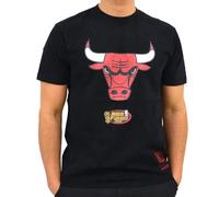 Mitchell & Ness NBA Logo Washed - Maglietta Chicago Bulls, colore: Nero, Nero , L