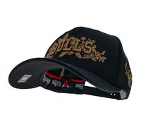 Mitchell & Ness NBA Morning Haze Classic Red Snapback - Berretto da basamento nero e oro, 82% acrilico, 15% lana, 3% elastan, regolabile, uomo, donna, bambino, unisex, primavera, estate, autunno