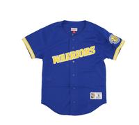 Mitchell & Ness - NBA On the Clock Mesh Button Camicia - - Sport - Uomo - Blu - XL