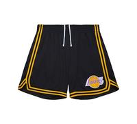 Mitchell & Ness NBA - Pantaloncini sportivi da uomo, con logo vintage, Los Angeles Lakers, nero, L