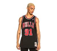 Mitchell & Ness NBA Swingman Jersey Chicago Bulls Alternate 1997-98 Dennis Rodman #91 men Jerseys black|red in taglia:S
